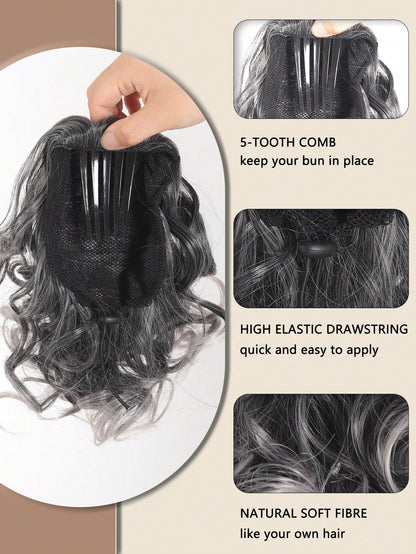 شعر اصطناعي للخصلة، شمام كامل للذيل القصير مع مشبك