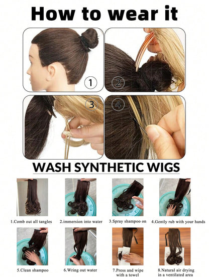 شعر اصطناعي للخصلة، شمام كامل للذيل القصير مع مشبك