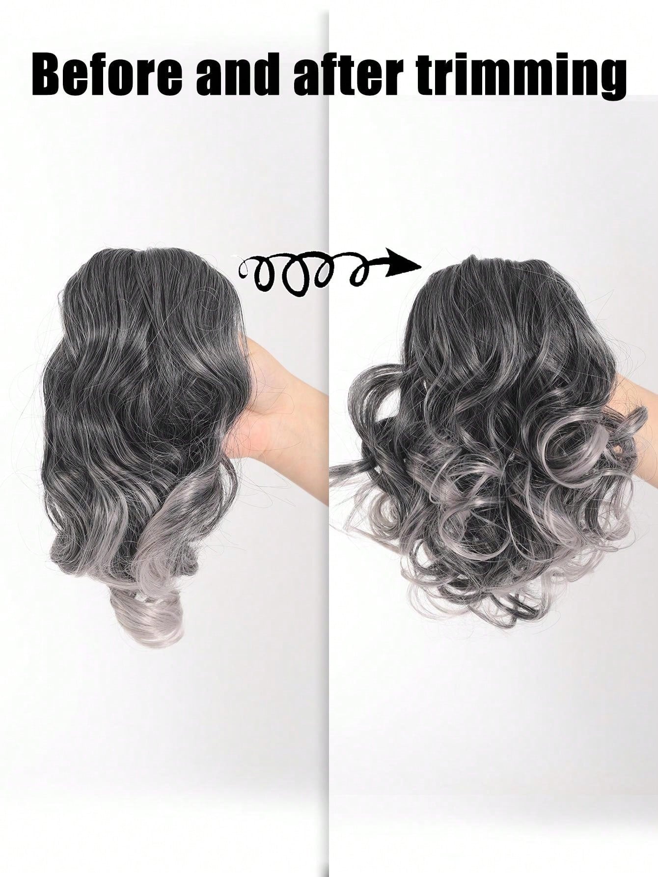 شعر اصطناعي للخصلة، شمام كامل للذيل القصير مع مشبك