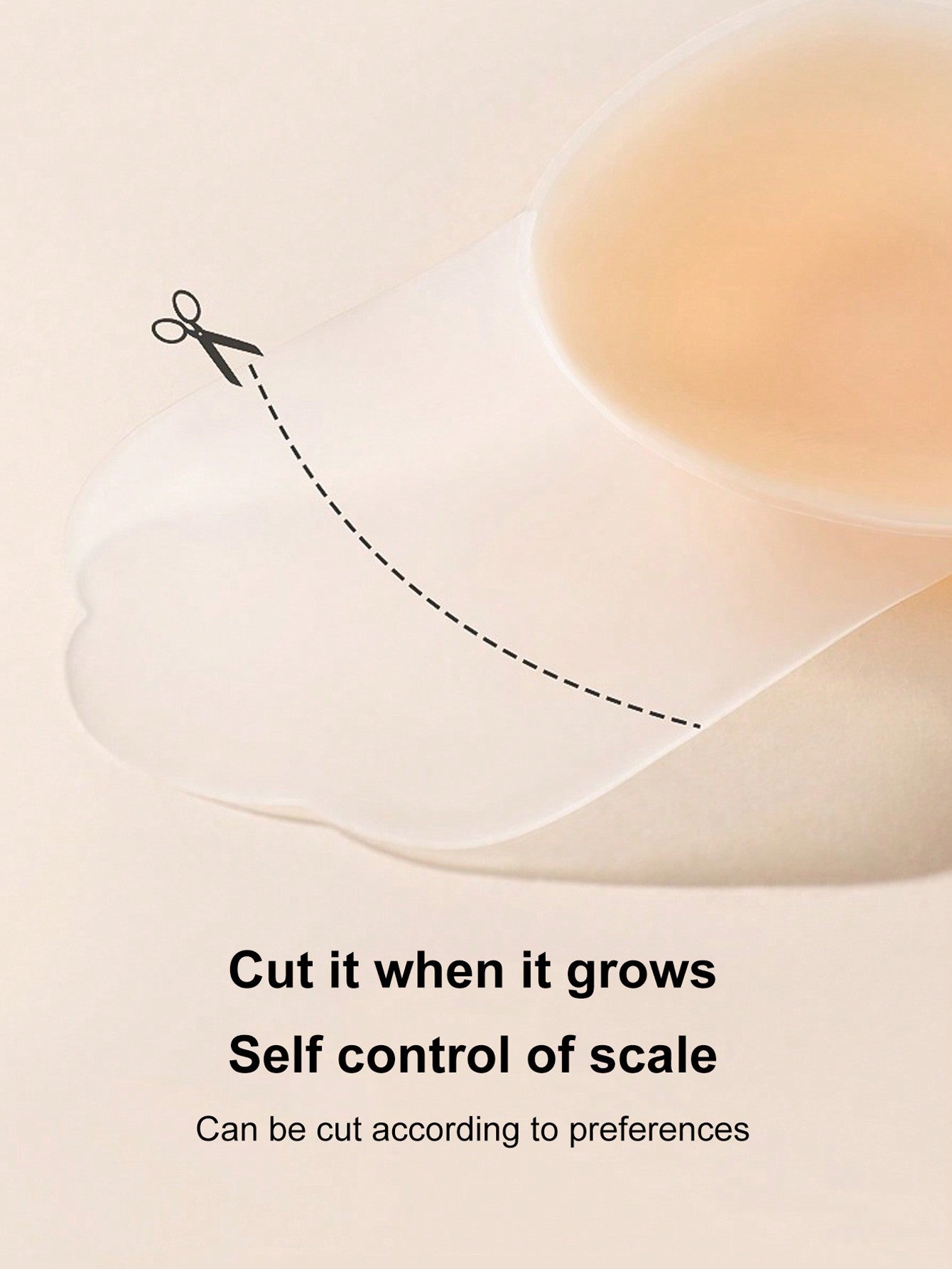 زوج من لاصقات ثدي السيليكون لرفع الصدر باللون المشمشي والشكل الكروي للنساء