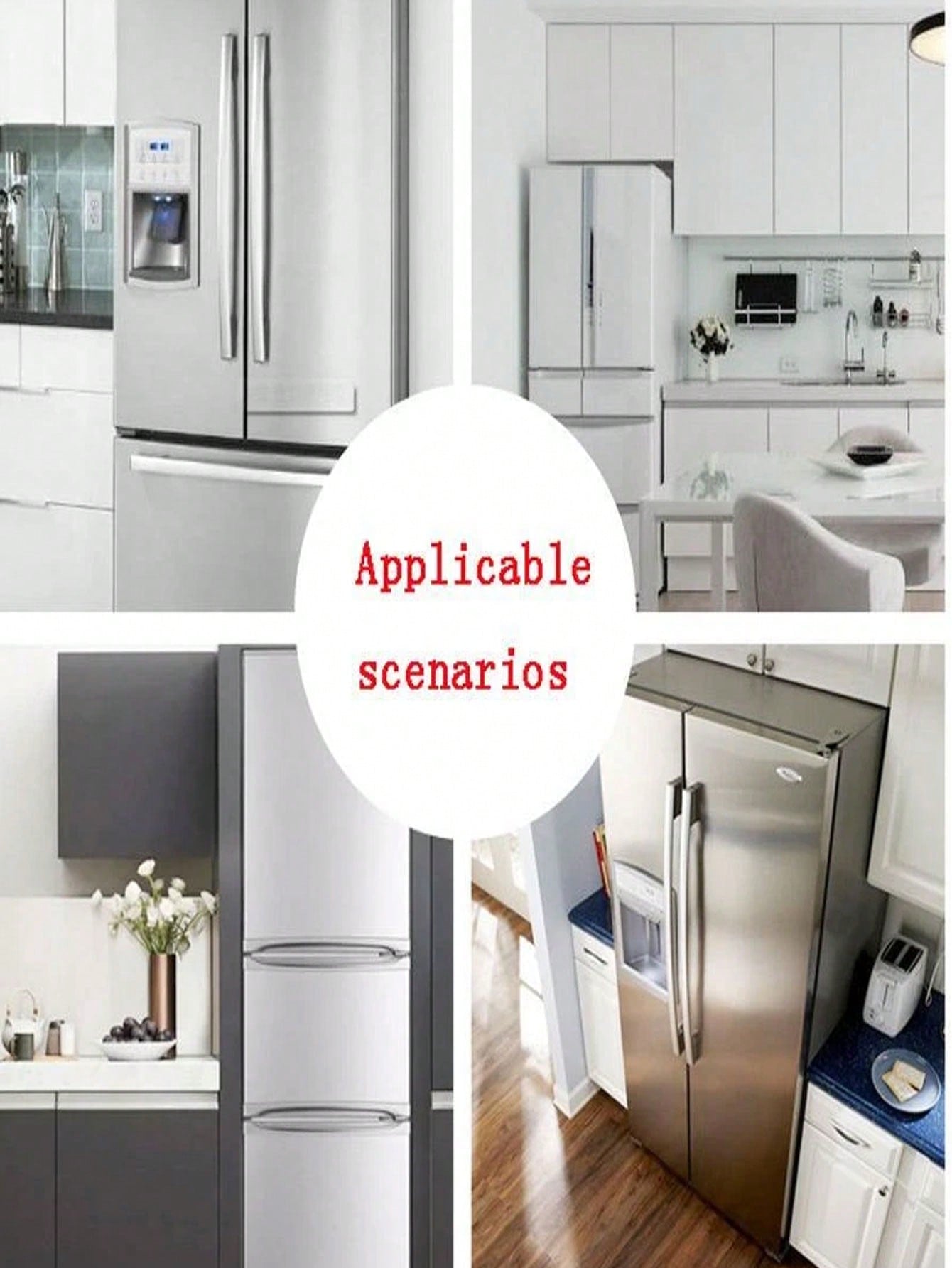 غطاء مقبض ثلاجة ذو بابين مصنوع من نسيج بنمط نقطة الشمس و الزهور يحمي من البرد والغبا