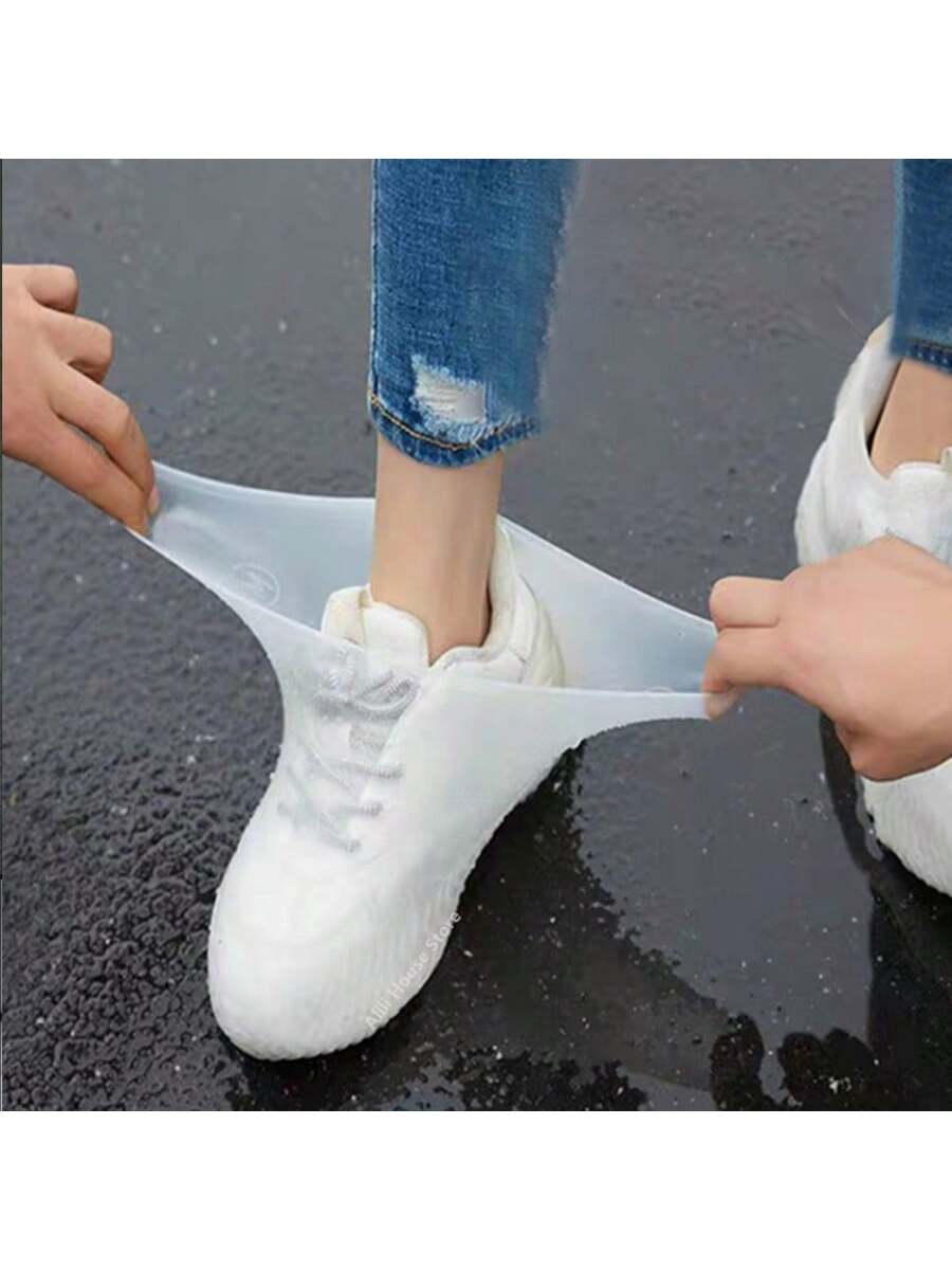 زوج واحد من أغطية أحذية المطر من اللاتكس الخارجية غير القابلة للتصرف، أحذية نقل محمولة للخارج