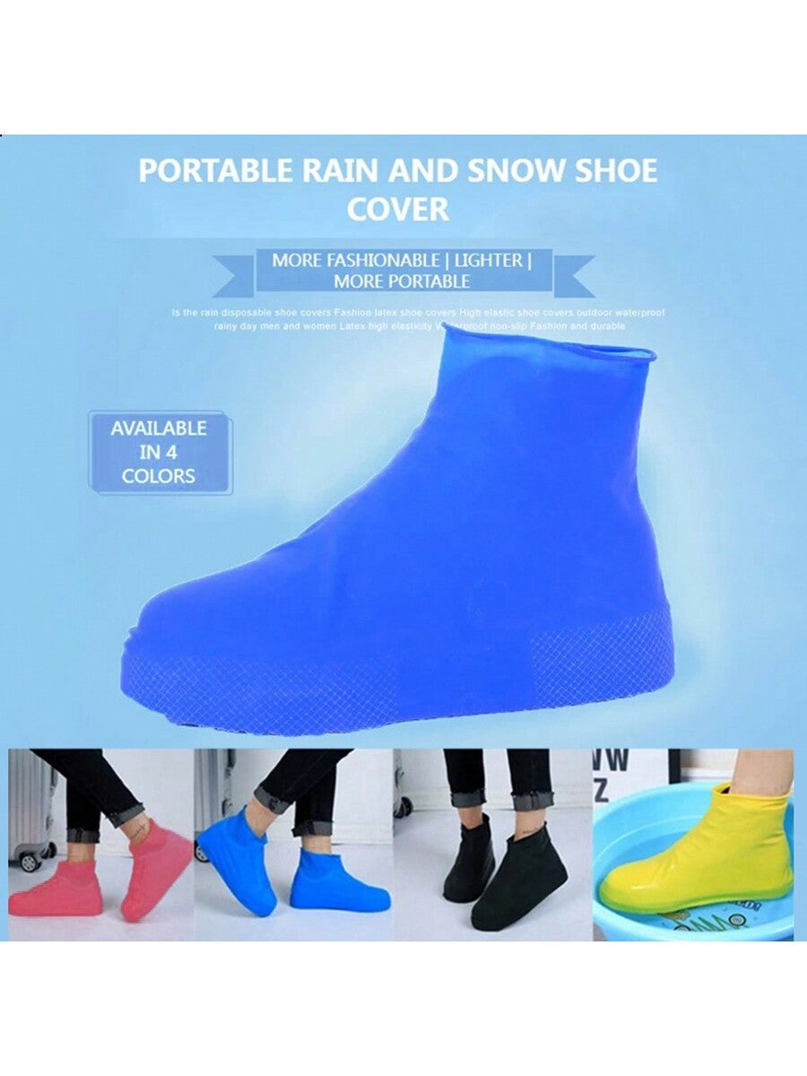 زوج واحد من أغطية أحذية المطر من اللاتكس الخارجية غير القابلة للتصرف، أحذية نقل محمولة للخارج