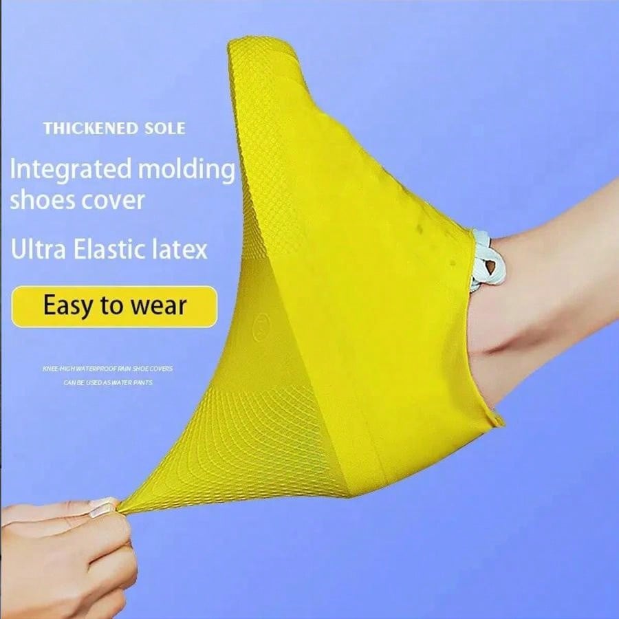 زوج واحد من أغطية أحذية المطر من اللاتكس الخارجية غير القابلة للتصرف، أحذية نقل محمولة للخارج