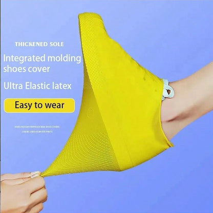 زوج واحد من أغطية أحذية المطر من اللاتكس الخارجية غير القابلة للتصرف، أحذية نقل محمولة للخارج