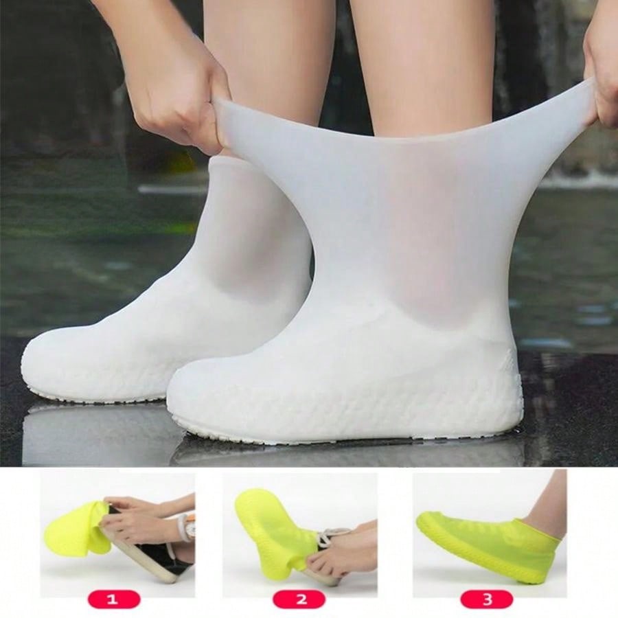 زوج واحد من أغطية أحذية المطر من اللاتكس الخارجية غير القابلة للتصرف، أحذية نقل محمولة للخارج