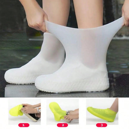 زوج واحد من أغطية أحذية المطر من اللاتكس الخارجية غير القابلة للتصرف، أحذية نقل محمولة للخارج