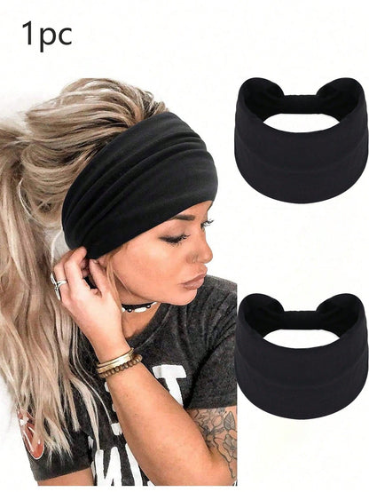 قطعة واحدة من عريقة رأس سوداء للرياضة، اليوغا، الجري واللياقة البدنية. اكسسوارات اكسسوارات اكسسور إكسسواراتالشعر الشعر