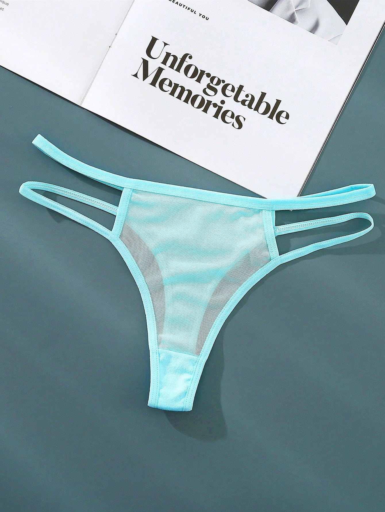 طقم من 5قطع سراويل داخلية فتحة مفتوحة نسائية مريحة ومنفذة للهواء بألوان صلبة بسيطة وأنيقة