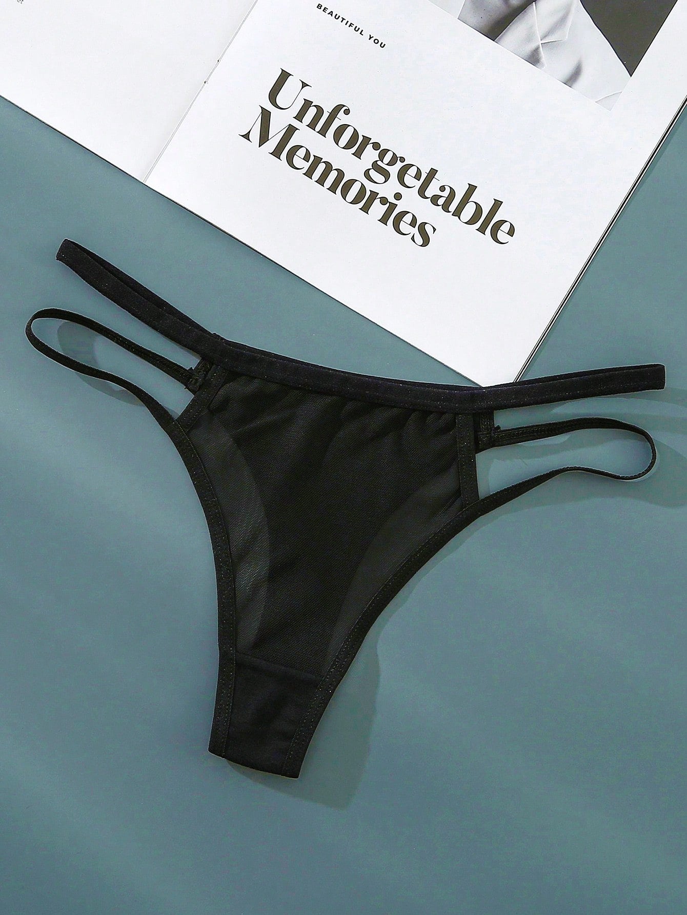 طقم من 5قطع سراويل داخلية فتحة مفتوحة نسائية مريحة ومنفذة للهواء بألوان صلبة بسيطة وأنيقة