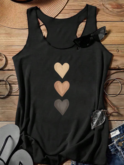 سترة خفيفة عادية بنمط قلب للنساء مناسبة للصيف