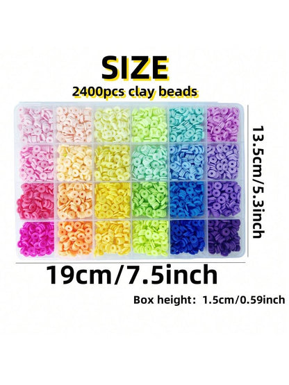 مجموعة أدوات صنع أساور عصرية، خرزات الطين والحجر الأسود، مناسبة لصنع المجوهرات باليد للنساء. مثالي كهدايا وهدايا للمهرجانات.