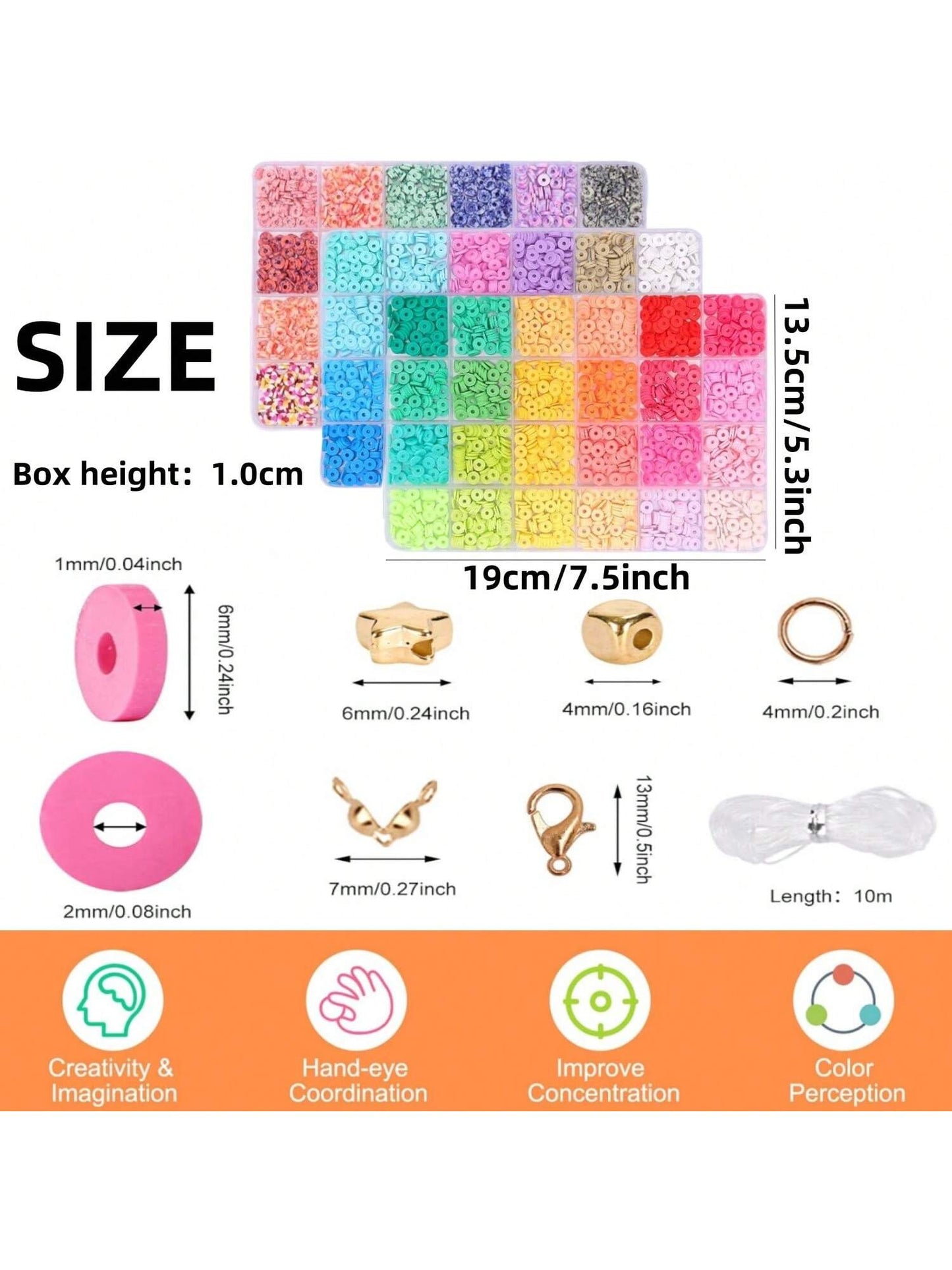 مجموعة أدوات صنع أساور عصرية، خرزات الطين والحجر الأسود، مناسبة لصنع المجوهرات باليد للنساء. مثالي كهدايا وهدايا للمهرجانات.