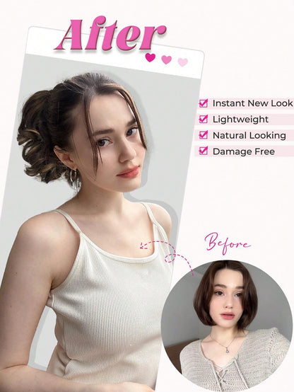 إضافات الشعر الصناعي كليب في شعر أصفر يبلغ طوله 10 بوصات