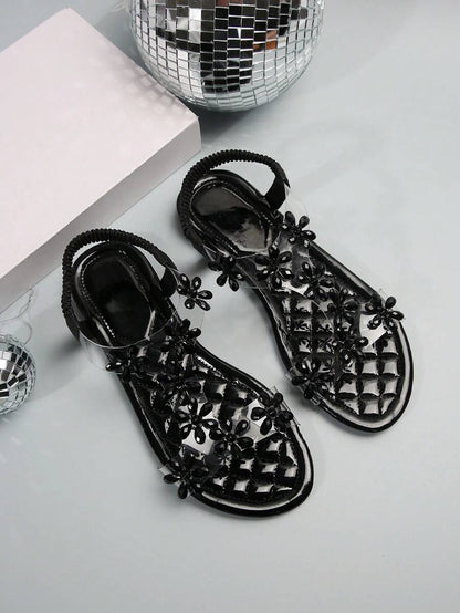 صندل شاطئي منخفض الكعب