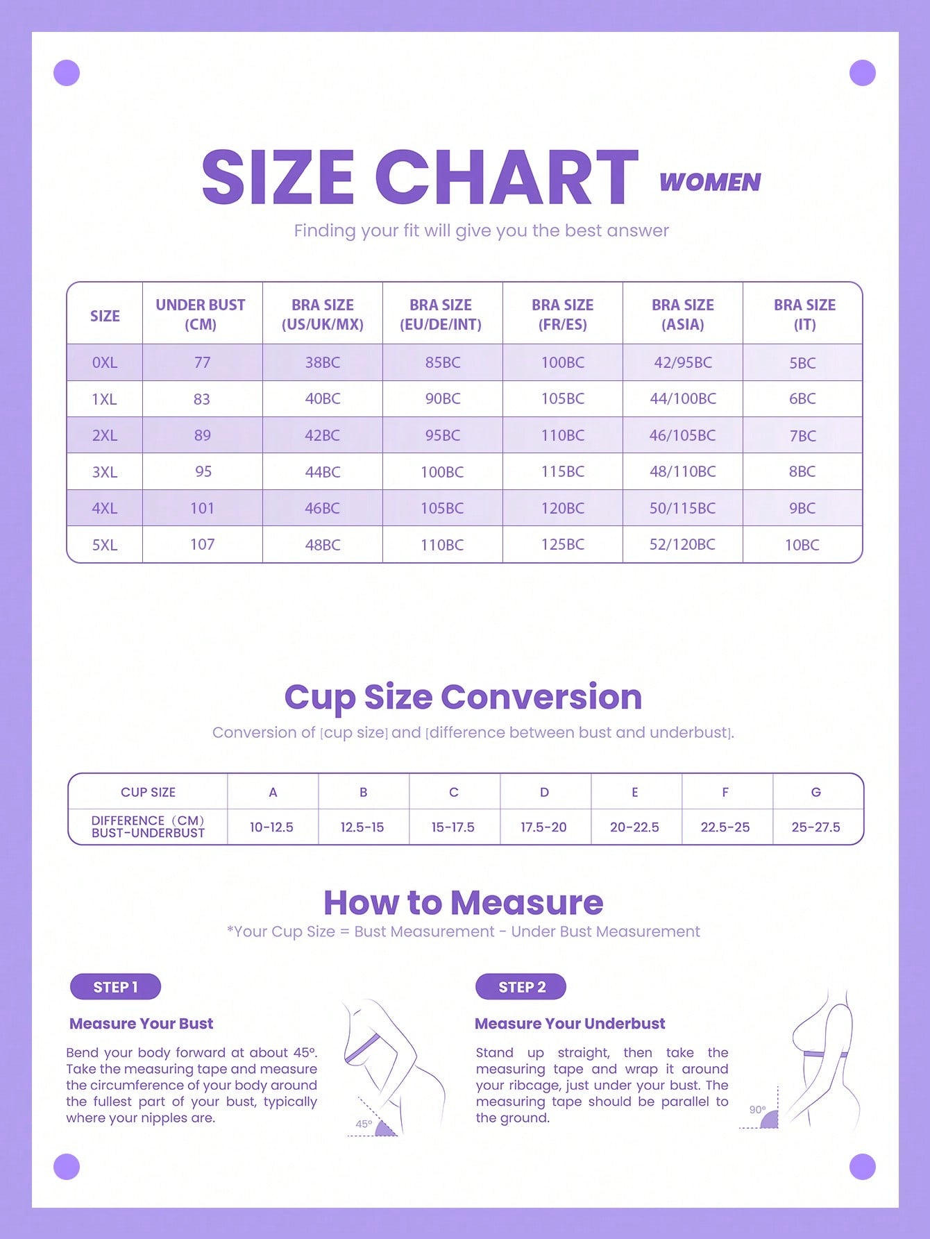 حمّالة صدر بفتحة كاملة دون أسلاك للتجميع والتعديل للمقاسات الكبيرة