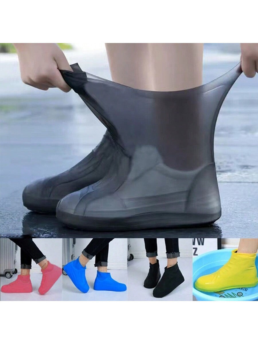 زوج واحد من أغطية أحذية المطر من اللاتكس الخارجية غير القابلة للتصرف، أحذية نقل محمولة للخارج