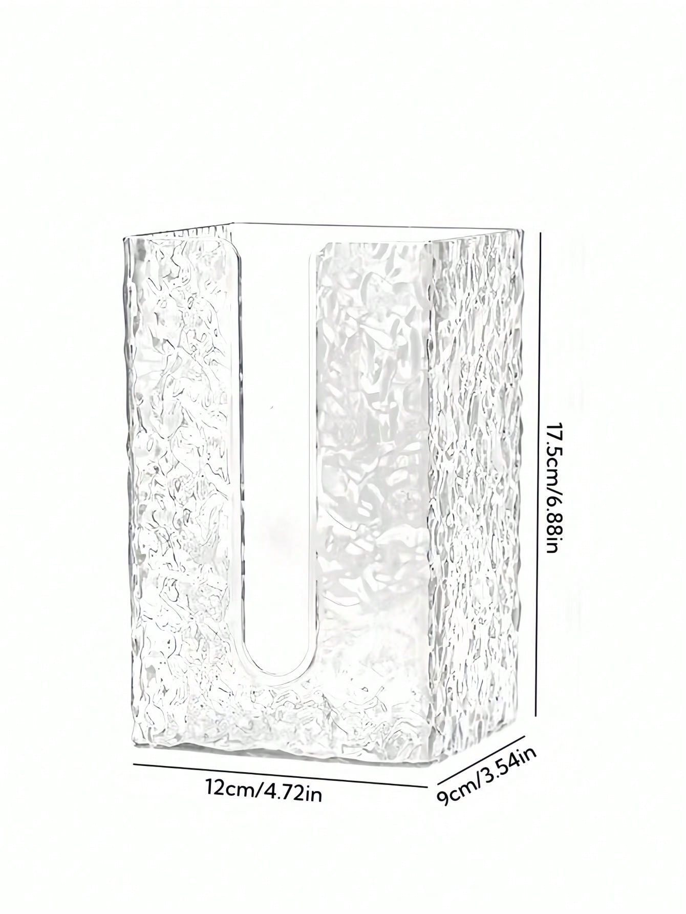 دلو تخزين ورق التواليت المعلق على الحائط للمناديل الورقية الوجه، صندوق تخزين مناديل الحمام والمطبخ واضح ذو فتحة كبيرة