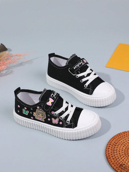 حذاء كاجوال للأطفال من الجنسين بنمط قماشي، حذاء رياضي بنعل سميك للأطفال بين الأعمار 8-16 سنة، خفيف الوزن