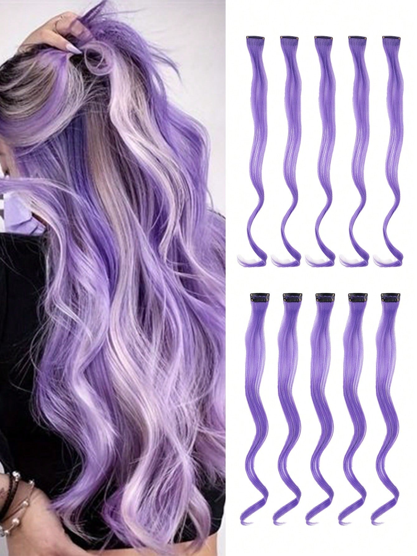 وصلات شعر بمشبك