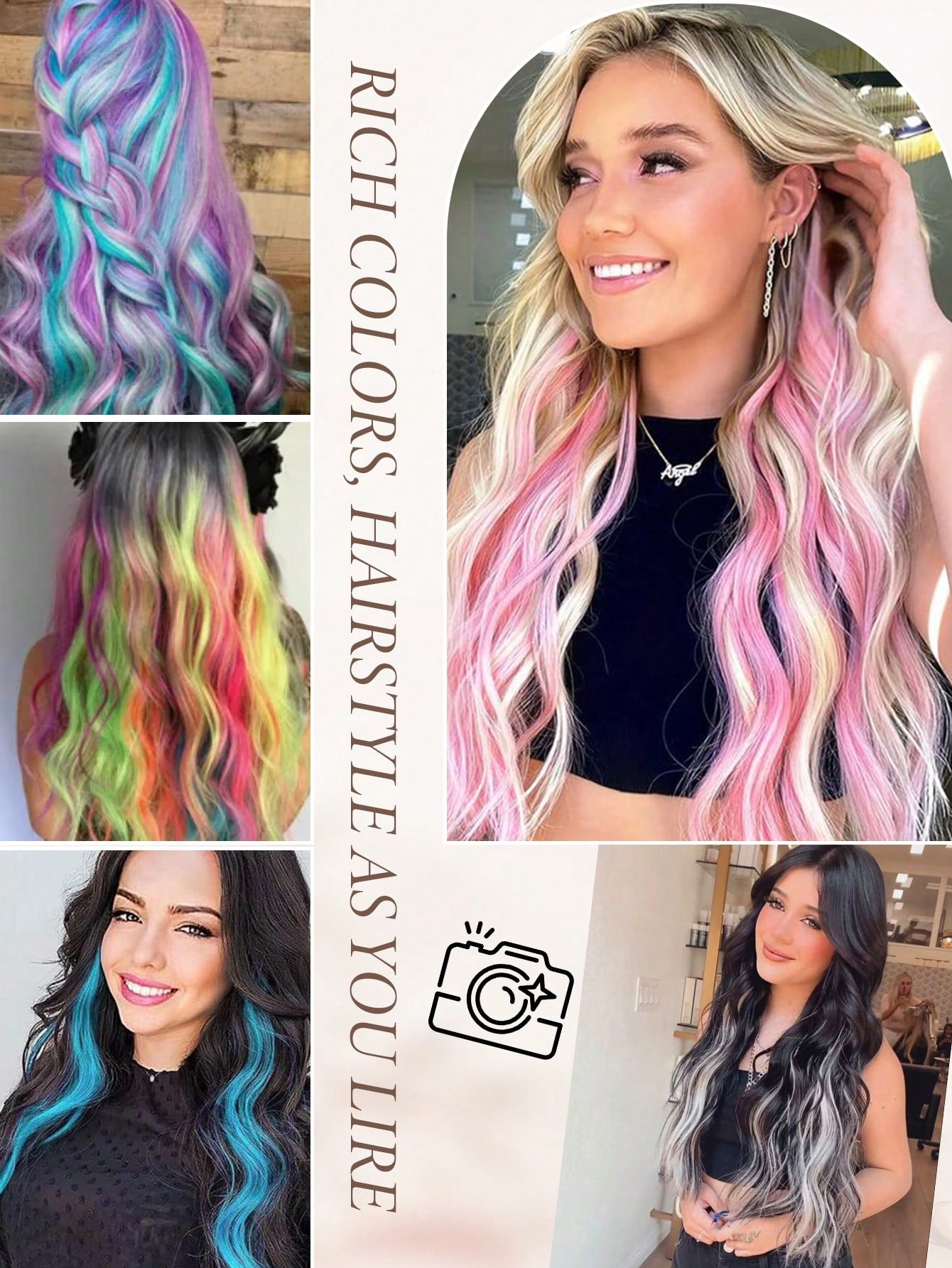 وصلات شعر بمشبك