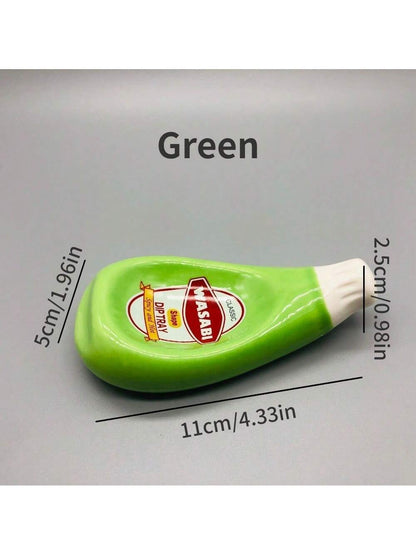 قطعة واحدة من أطباق وأوعية السيراميك المصممة على شكل زجاجة الكاتشب مُعدة للغمس في صلصة الصويا، أطباق التوابل والخردل مناسبة للمنزل والمطاعم، آمنة للغسل في غسالة الصحون، لوازم مدرسية، العودة إلى المدرسة