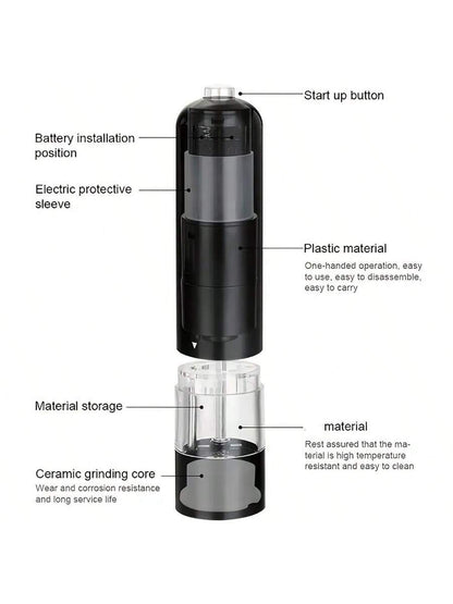 طاحونة ملح وفلفل تعمل باللمس الآلية، طاحونة توابل كهربائية قابلة للتعديل، أداة مطبخ