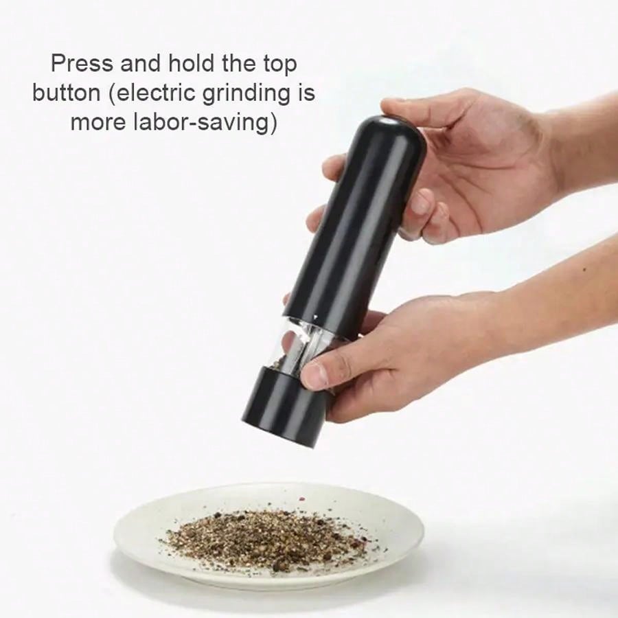 طاحونة ملح وفلفل تعمل باللمس الآلية، طاحونة توابل كهربائية قابلة للتعديل، أداة مطبخ