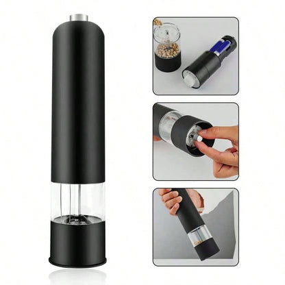 طاحونة ملح وفلفل تعمل باللمس الآلية، طاحونة توابل كهربائية قابلة للتعديل، أداة مطبخ