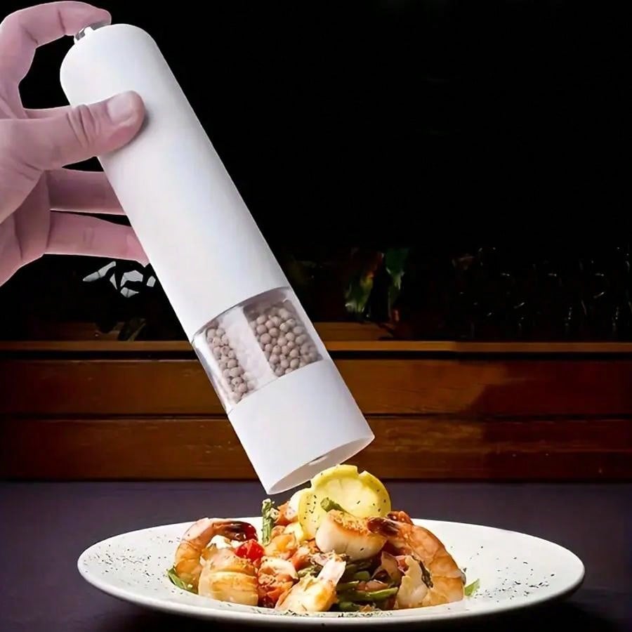 طاحونة ملح وفلفل تعمل باللمس الآلية، طاحونة توابل كهربائية قابلة للتعديل، أداة مطبخ