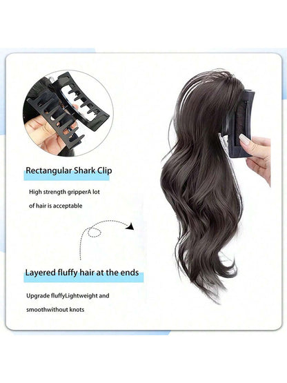 شعر مستعار بونيتيل للنساء مضفور محاكي للشعر الكوري اللطيف والبارد بمشبك خطاف مجعد وضعف ربطة الشعر العالية شعر مستعار بونيتيل Scrunchy الكليب