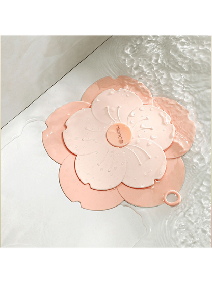 غطاء الختم السيليكوني للمرحاض الوردي برائحة الزهر الساكورا مانع التسرب، أداة مانع روائح الحشرات للصرف الصحي، ناعم ومناسب، لا يتحرك بسهولة، مناسب للمطابخ والحمامات ومغاسل الصحون