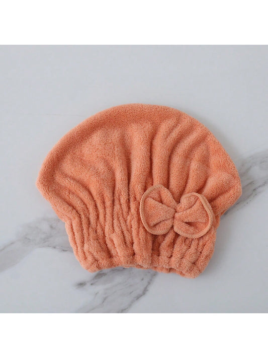 قبعة تجفيف الشعر المصنوعة من الصوف القطبي بنمط ربطة عنق بسيطة اختيار اللون، طرية و لامتصاص الرطوبة، ألوان متعددة ، لا يتساقط بسهولة