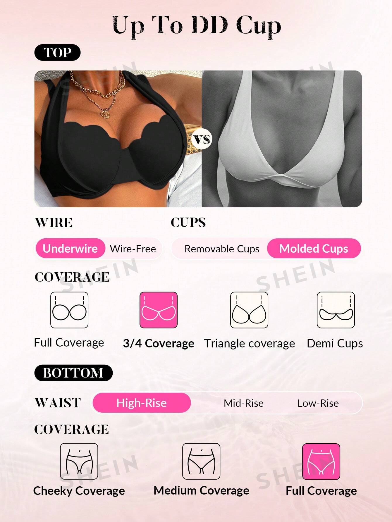 بيكيني عنق معلق موحد اللون للنساء مع مجموعة ملابس سباحة منفصلة، شاطئ الصيف