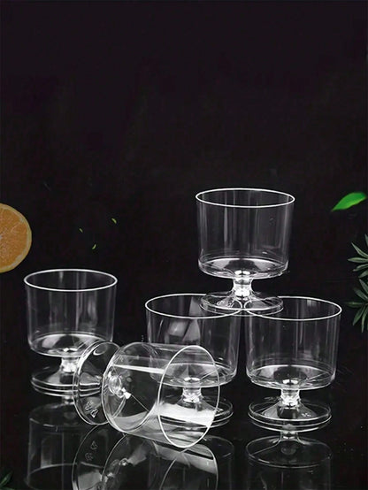 أوعية مهلبية لأدوات الخبز الحلويات، أكواب بلاستيكية سعة 150 مل للديكور والحفلات والأعراس والمناسبات، أكواب إعادة الاستخدام لصنع الكيك