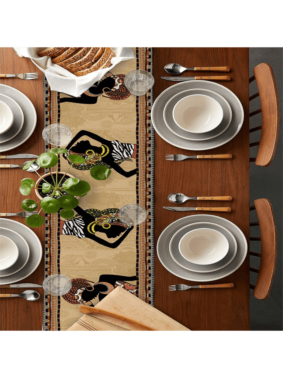 جرينية طاولة من الكتان الأفريقي