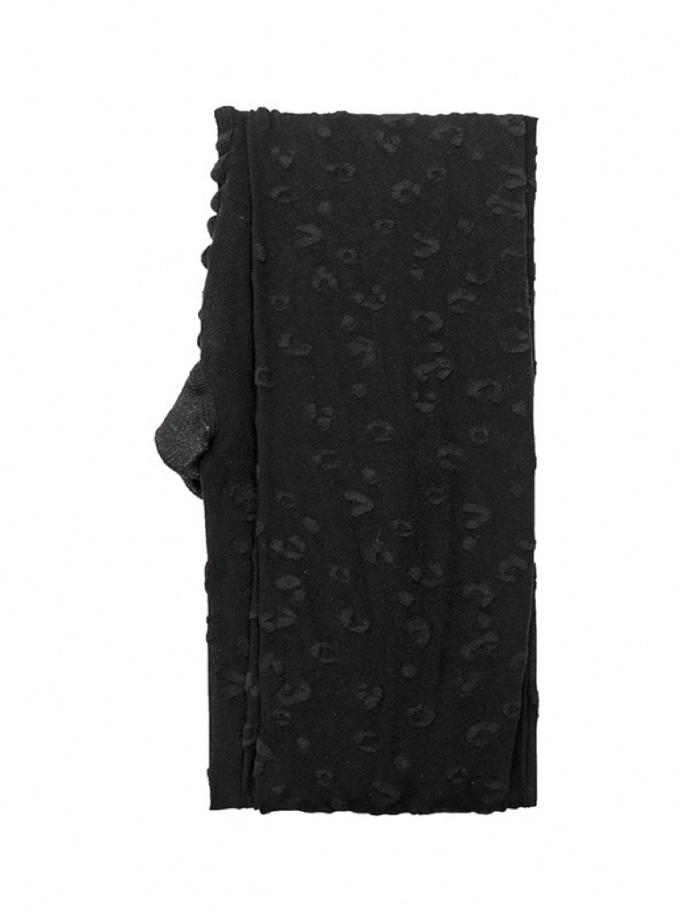 جوارب مثيرة سوداء بطبعة فهد سوداء للسيدات