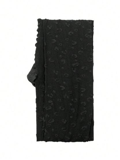 جوارب مثيرة سوداء بطبعة فهد سوداء للسيدات