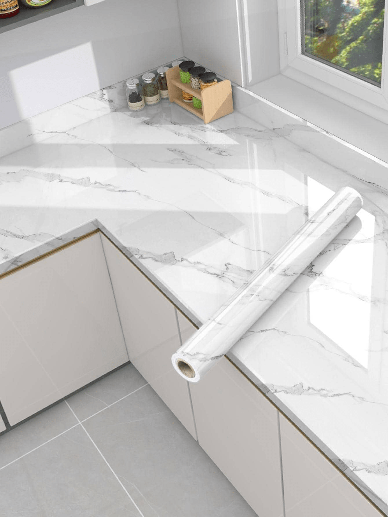 ملصقات مطبخ رخامي