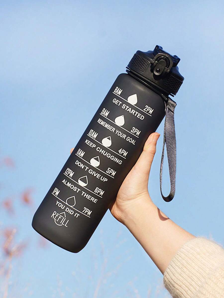 زجاجة ماء رياضية بلاستيكية كبيرة الحجم 1000 مل للصيف