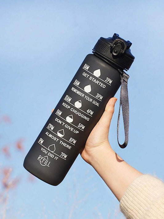 زجاجة ماء رياضية بلاستيكية كبيرة الحجم 1000 مل للصيف