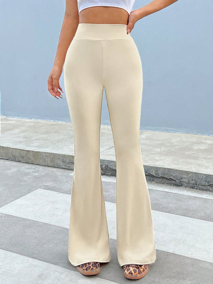 سروال نسائي مخملي مضلع مخصر واسع