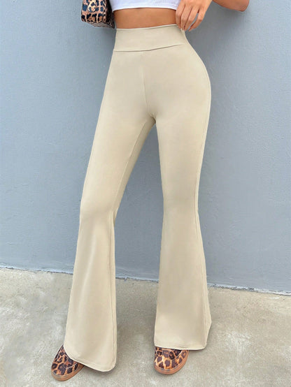 سروال نسائي مخملي مضلع مخصر واسع