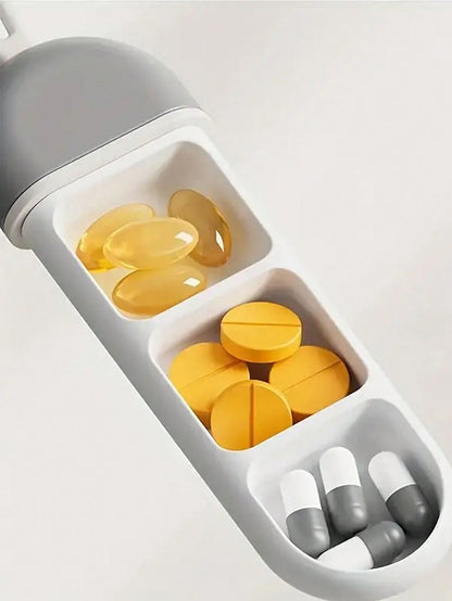 صندوق أدوية محمول متعدد الوظائف على شكل شبكة سحب صغير مصغر للسفر مزود بثلاثة أجزاء