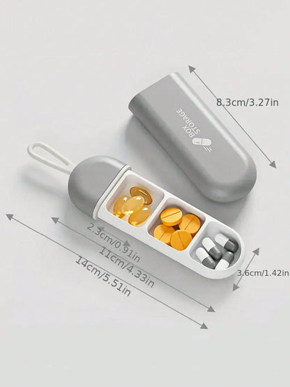 صندوق أدوية محمول متعدد الوظائف على شكل شبكة سحب صغير مصغر للسفر مزود بثلاثة أجزاء