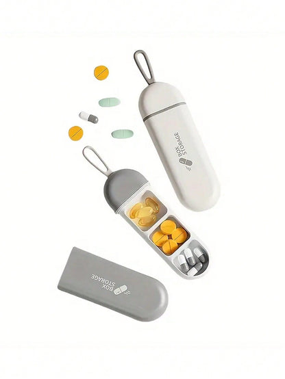 صندوق أدوية محمول متعدد الوظائف على شكل شبكة سحب صغير مصغر للسفر مزود بثلاثة أجزاء