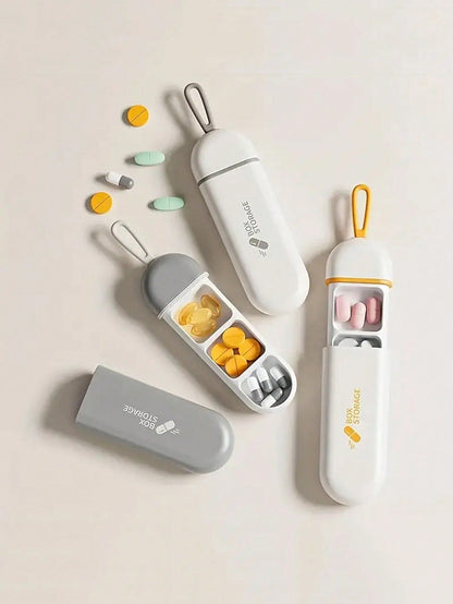 صندوق أدوية محمول متعدد الوظائف على شكل شبكة سحب صغير مصغر للسفر مزود بثلاثة أجزاء