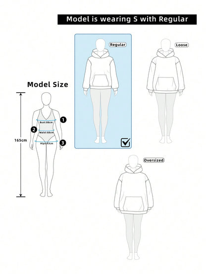 سويت شيرت بقلنسوة وطباعة شعار وبطانة مبطنة