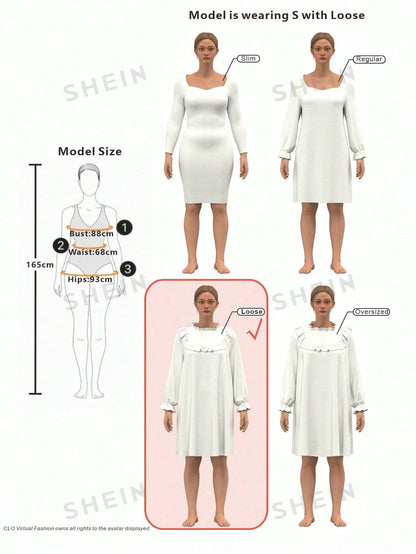 فستان نسائي برقبة دائرية و أكمام قصيرة واسعة القَصَّة بنمط دوار الشمس، مناسب للاستخدام الصيفي لتحافظي على جمالك