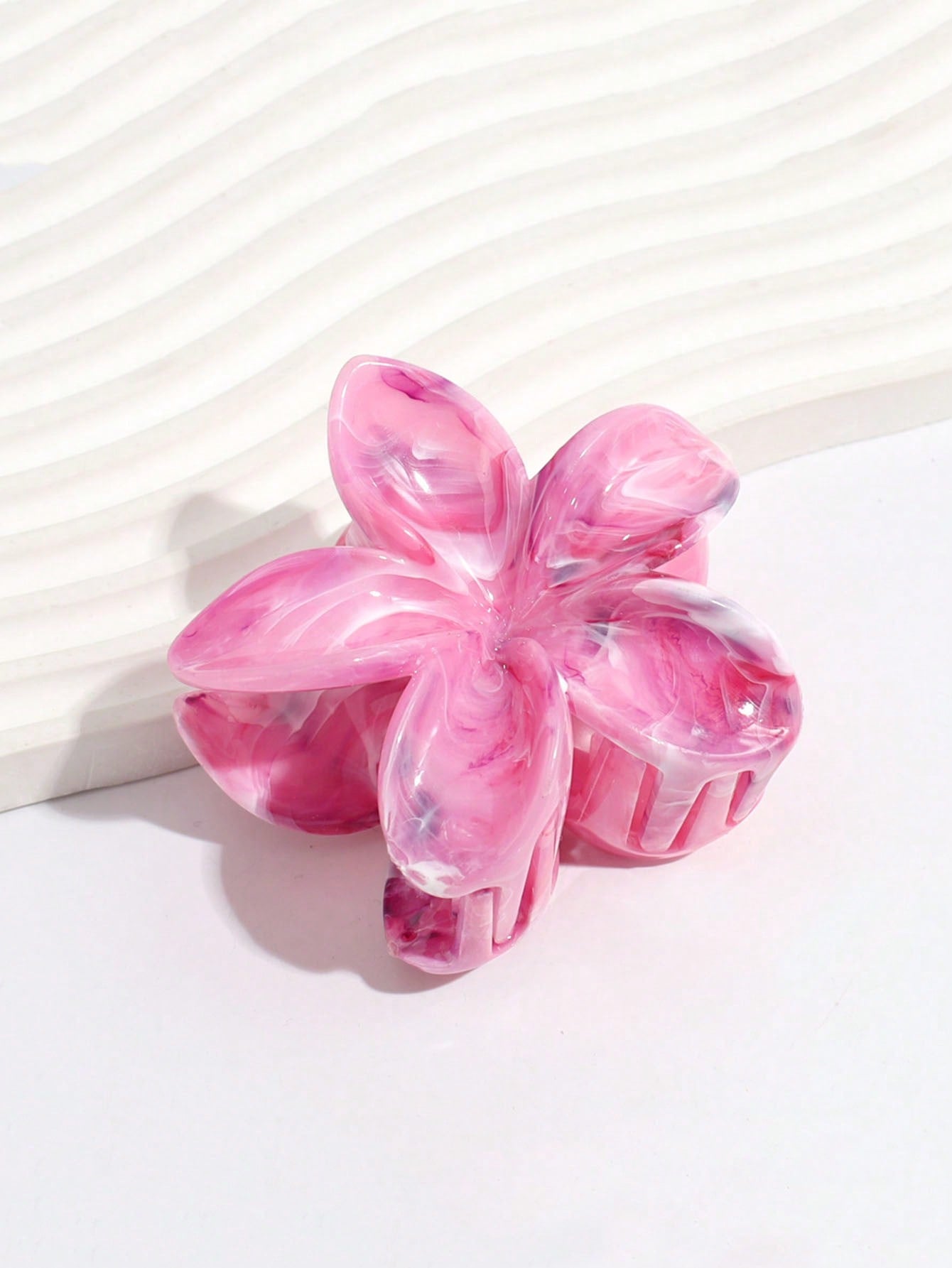 مشبك شعر بزهرة البلوميريا الوردية، إكسسوارات شعر نسائية قابلة للتزيين